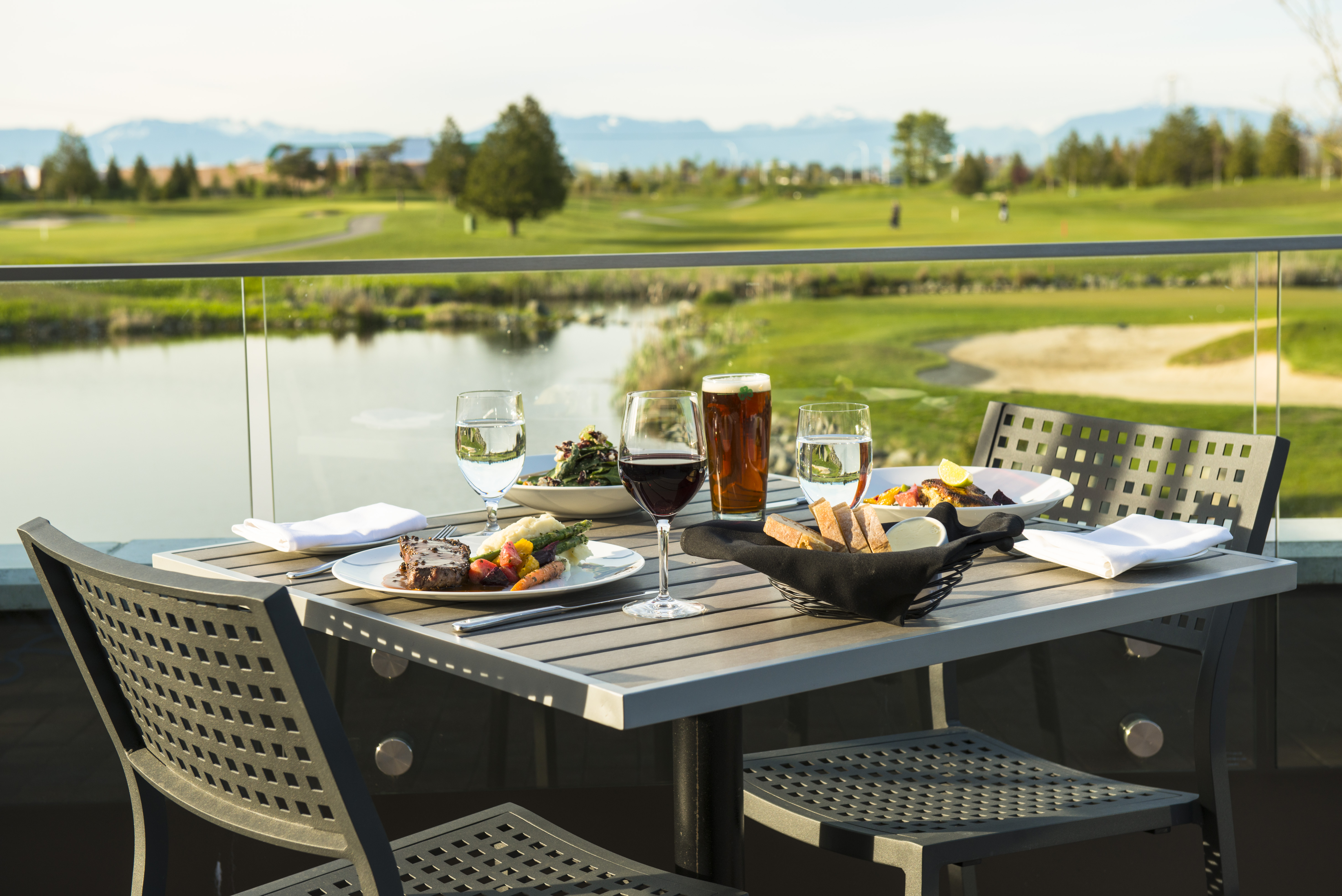 Patio with food